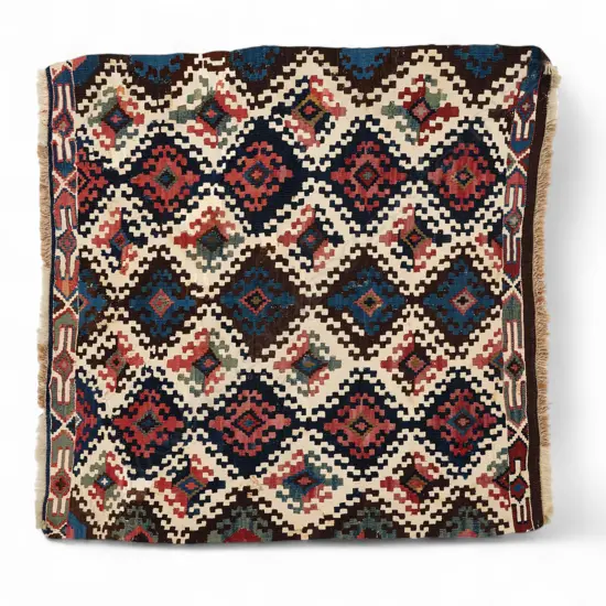 Wool flatweave/split weave rug,